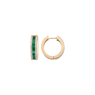 MONDRIAN EMERALD DIAMOND EARRINGS