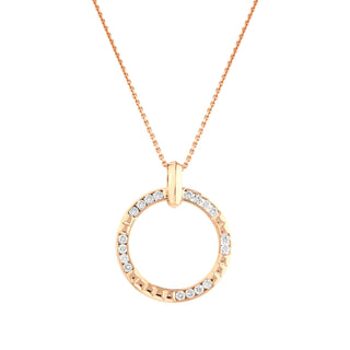 MONDRIAN GOLD DIAMOND HOOP NECKLACE