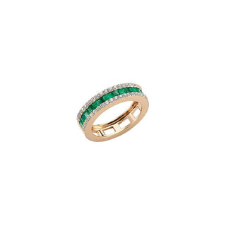 MONDRIAN DIAMOND EMERALD RING Bee Goddess