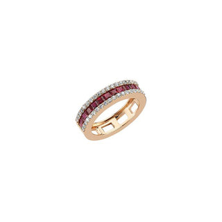 MONDRIAN DIAMOND RUBY RING Bee Goddess