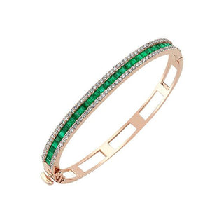 MONDRIAN GOLD DIAMOND EMERALD BRACELET Bee Goddess