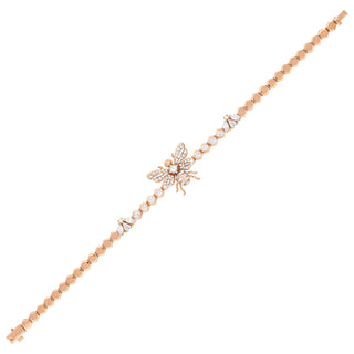 QUEEN BEE HANIA 18K GOLD BAGUETTE DIAMOND MEDIUM BRACELET