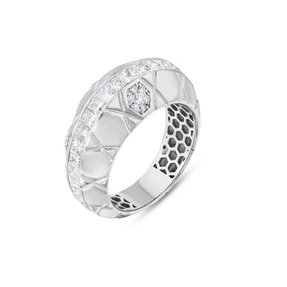 HONEYCOMB 18K GOLD DIAMOND RING