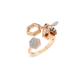 HONEYCOMB GOLD DIAMOND RING