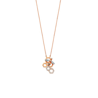 HONEYCOMB GOLD DIAMOND NECKLACE