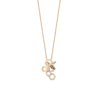 HONEYCOMB GOLD DIAMOND NECKLACE