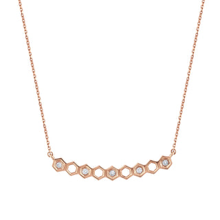 HONEYCOMB GOLD DIAMOND NECKLACE