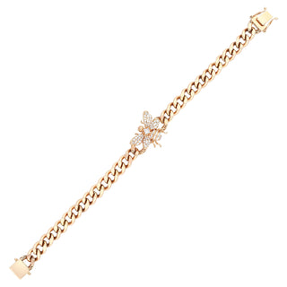 QUEEN BEE HANIA GOLD BAGUETTE DIAMOND MEDIUM BRACELET