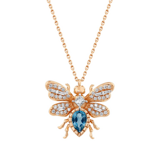 QUEEN BEE BON BON GOLD DIAMOND NECKLACE