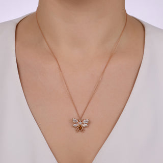 QUEEN BEE BON BON CITRINE GOLD DIAMOND NECKLACE