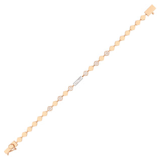 HONEYCOMB BAGUETTE GOLD DIAMOND BRACELET