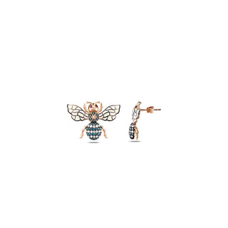 QUEEN BEE MINDY GOLD DIAMOND EARRINGS