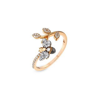 QUEEN BEE MELISSA GOLD DIAMOND CITRINE RING
