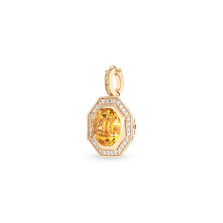 HONEYCOMB GOLD DIAMOND CITRINE NECKLACE
