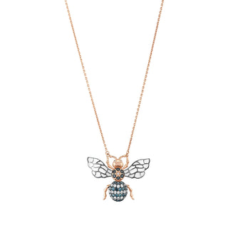 QUEEN BEE MINDY GOLD DIAMOND NECKLACE