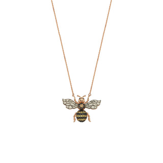 QUEEN BEE LEA GOLD BLACK DIAMOND NECKLACE