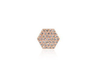 HONEYCOMB GOLD DIAMOND SINGLE EARRING