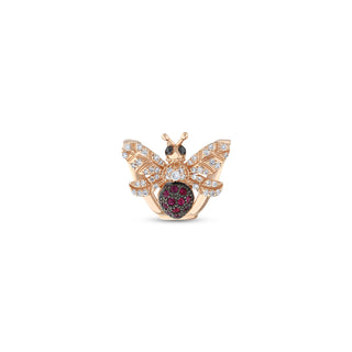 QUEEN BEE GOLD DIAMOND PINK SAPPHIRE EAR CUFF