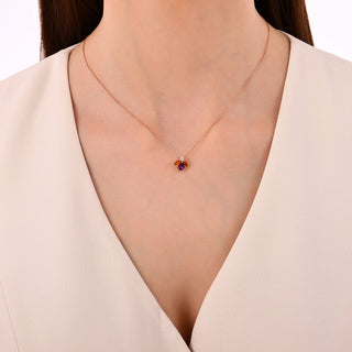 QUEEN BEE GOLD DIAMOND AMETHYST NECKLACE