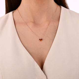 QUEEN BEE GOLD DIAMOND CITRINE GARNET NECKLACE