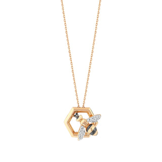 HONEYCOMB GOLD DIAMOND SMALL NECKLACE