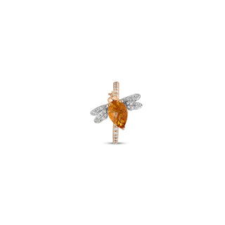 QUEEN BEE BELLA GOLD DIAMOND CITRINE EAR CUFF