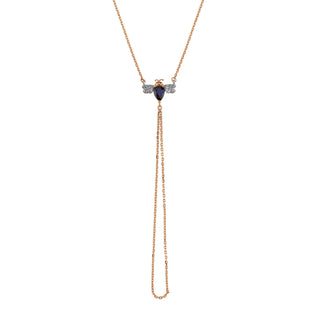 QUEEN BEE BELLA GOLD DIAMOND SAPPHIRE HAND CHAIN