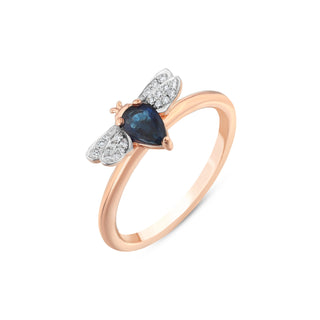 QUEEN BEE GOLD SAPPHIRE DIAMOND RING