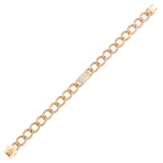 HONEYCOMB GOLD DIAMOND CHAIN BRACELET