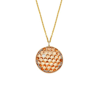 HONEYCOMB GOLD DIAMOND NECKLACE