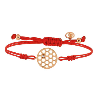 HONEYCOMB GOLD CORD BRACELET