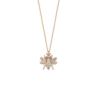 QUEEN BEE GOLD DIAMOND NECKLACE Bee Goddess