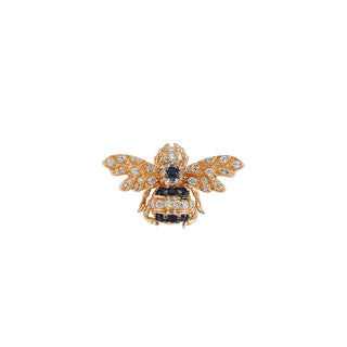 QUEEN BEE GOLD DIAMOND SINGLE EARRING Bee Goddess