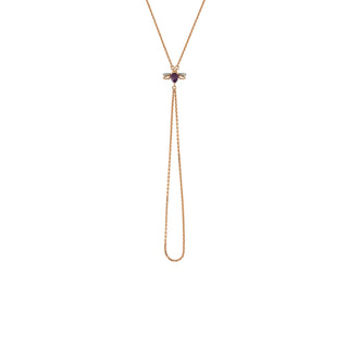 QUEEN BEE LILY GOLD DIAMOND AMETHYST HAND CHAIN Bee Goddess