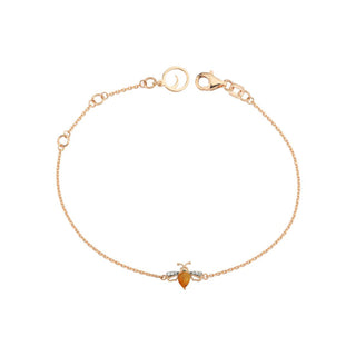 QUEEN BEE LILY GOLD DIAMOND CITRINE BRACELET Bee Goddess