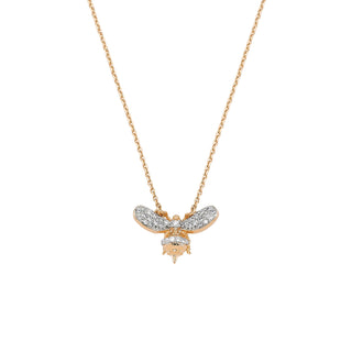 QUEEN BEE MELLIE GOLD DIAMOND NECKLACE Bee Goddess