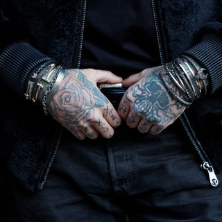 EAGLE SILVER BLACK DIAMOND BRACELET