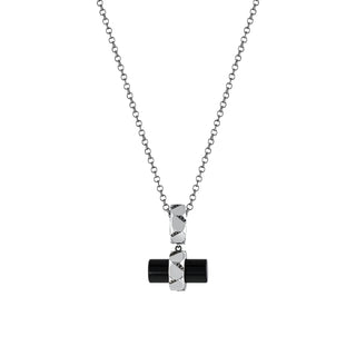 SOULMATE BLACK DIAMOND SILVER NECKLACE