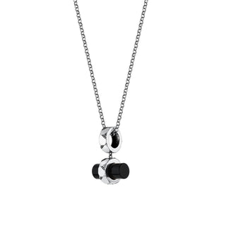 SOULMATE BLACK DIAMOND SILVER NECKLACE