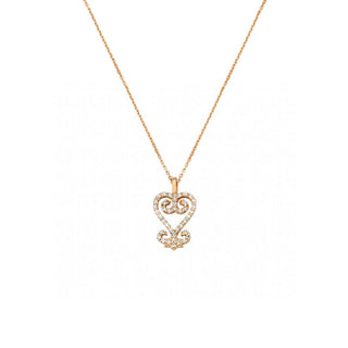 SANKOFA GOLD DIAMOND NECKLACE Bee Goddess