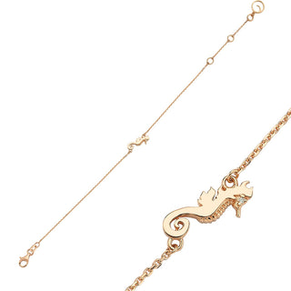 SEAHORSE GOLD BRACELET Bee Goddess