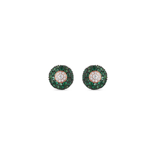 AIR GOLD DIAMOND EMERALD EARRINGS