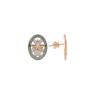 SIRIUS STAR GOLD DIAMOND EARRING Bee Goddess