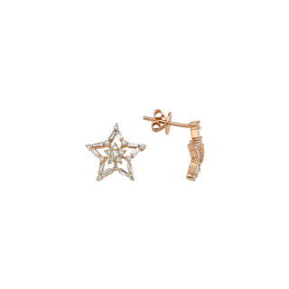 SIRIUS STAR GOLD DIAMOND EARRING Bee Goddess