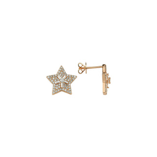 SIRIUS STAR GOLD DIAMOND EARRING Bee Goddess