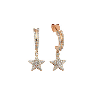 SIRIUS STAR GOLD DIAMOND EARRING Bee Goddess