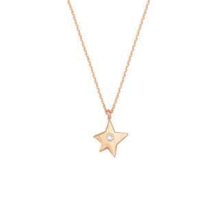 SIRIUS STAR GOLD DIAMOND NECKLACE Bee Goddess