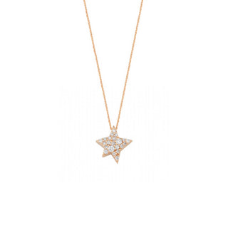 SIRIUS STAR GOLD DIAMOND NECKLACE Bee Goddess