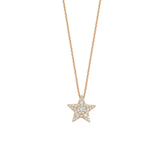 SIRIUS STAR GOLD DIAMOND NECKLACE Bee Goddess