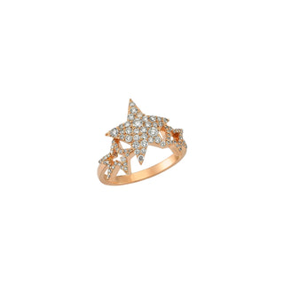 SIRIUS STAR GOLD DIAMOND RING Bee Goddess